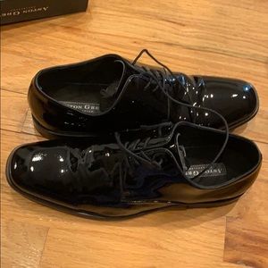 Aston grey - black tuxedo shoes